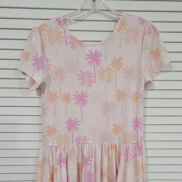 Dot Dot Twirl Dress - Pink Palm Trees - Picture 3 of 3